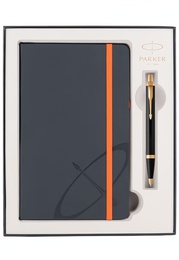 Набор Parker IM Black GT (шариковая ручка + блокнот)